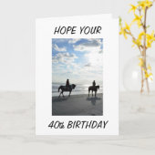 40e VERJAARDAG MOET EEN RITJE OP HET STRAND ZIJN! Kaart (Gele Bloem)