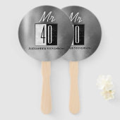 40e verjaardag, Mr 40, zwart-wit Handwaaier (Voorkant en achterkant)