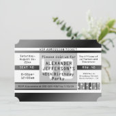 40e verjaardag partij ticket vormige uitnodigingen (Staand voorkant)