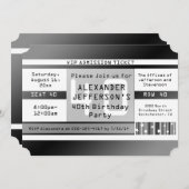 40e verjaardag partij ticket vormige uitnodigingen (Voorkant / Achterkant)