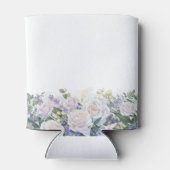 40e Verjaardag Party Blauw Wit Bloemen Custom Blikjeskoeler (Achterkant)