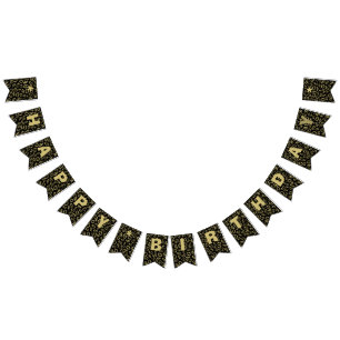 40e verjaardag Pattern Gold en Black Vlaggetjes