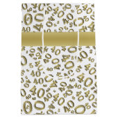 40e verjaardag Pattern Gold/White 40 Medium Cadeauzakje (Achterkant)