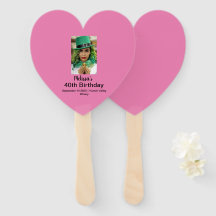 40e verjaardag Persoonlijke foto roze