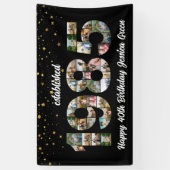 40e verjaardag Photo Collage opgericht 1985 Spandoek (Verticaal)