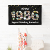 40e verjaardag Photo Collage opgericht 1986 Spandoek (Insitu)