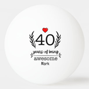 40e verjaardag pingpongballen