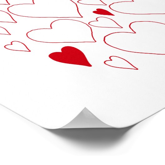 40e verjaardag Poster - Ruby bruiloft gast boek (Hoek)