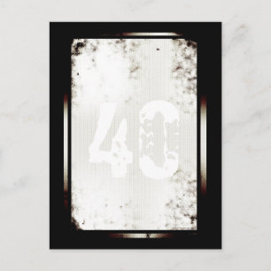 40e verjaardag postmodern minimalistisch Briefkaar Briefkaart