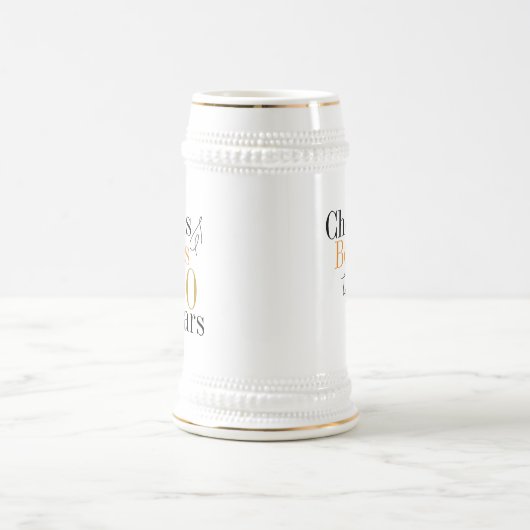 40e verjaardag Proost en bieren Verjaardag Bierpul (Center)