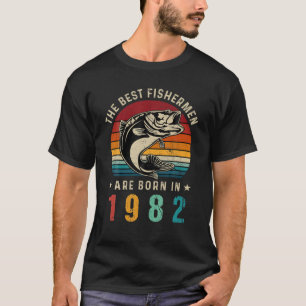 40e verjaardag Retro Vist beste vissers zijn bor T-shirt