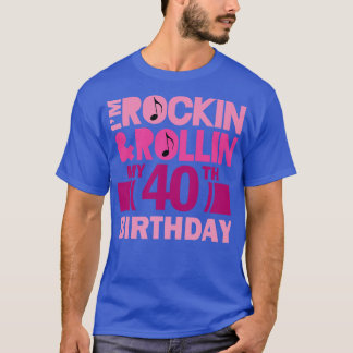 40e verjaardag Rock and Rolling T-shirt