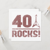 40e verjaardag Rocks Kaart (Voorkant / Achterkant in situ)