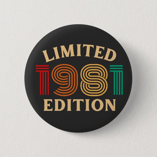 40e verjaardag ronde button 5,7 cm (Voorkant)