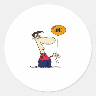 40e verjaardag ronde sticker