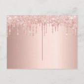 40e verjaardag roos goud glitter behalve datum briefkaart (Achterkant)