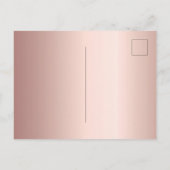 40e verjaardag roos gouden roze sterren ballonschr briefkaart (Achterkant)