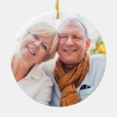 40e verjaardag Ruby Hearts-foto Keramisch Ornament (Achterkant)