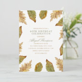 40e verjaardag Rustic Fall verliest land Party Kaart (Staand voorkant)