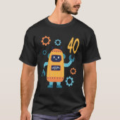 40e Verjaardag Schattigee Robot 40 Jaar Oud Grappi T-shirt (Voorkant)