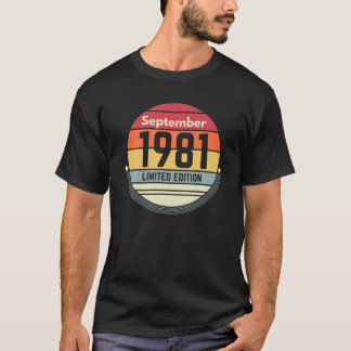40e verjaardag september 1981 40 jaar Gift Women M T-shirt