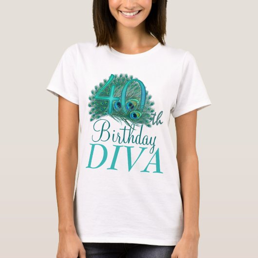 40e verjaardag Shirt Diva (Voorkant)