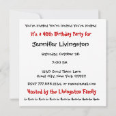 40e verjaardag Sjabloon Black White Kaart (Achterkant)