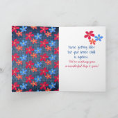 40e verjaardag Stafmeisje en madeliefjes op denim Kaart (Binnen)