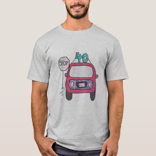 40e verjaardag T-shirt (Voorkant)