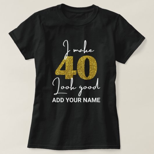 40e verjaardag t-shirt (Design voorkant)