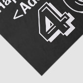 40e verjaardag thema aangepaste naam weefsel papie tissuepapier (Detail)