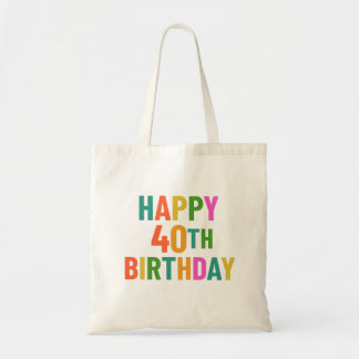 40e verjaardag tote bag