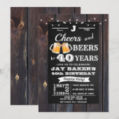 40e verjaardag uitnodiging, 21e verjaardag uitnodi kaart (Voorkant / Achterkant)