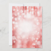 40e verjaardag uitnodiging Red Glitter (Achterkant)