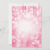 40e verjaardag uitnodiging roze glitter (Achterkant)