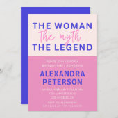 40e verjaardag uitnodigingen Funny Woman Myth Lege (Voorkant / Achterkant)