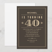 40e verjaardag Uitnodigingen voor mannen (Voorkant / Achterkant)