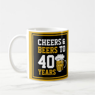 40e verjaardag van de Cheers & Beers tot 40 jaar Koffiemok