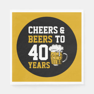40e verjaardag van de Cheers & Beers tot 40 jaar Servet