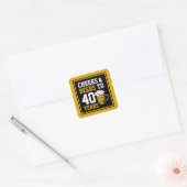 40e verjaardag van de Cheers & Beers tot 40 jaar Vierkante Sticker (Envelop)