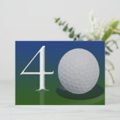 40e verjaardag van de feestdag - golf kaart (Staand voorkant)