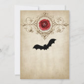 40e verjaardag van de Gothic Red-uitnodiging Kaart (Achterkant)