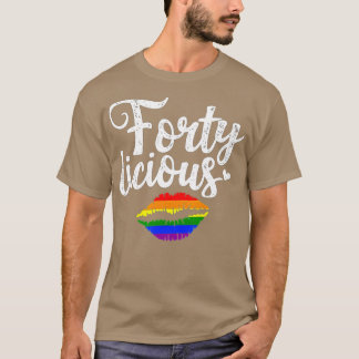 40e verjaardag van de homo Lesbian LGB Fortyliciou T-shirt