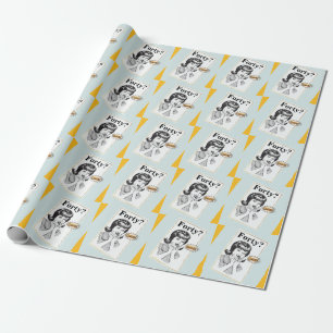 40e verjaardag van de OCM Funny Womans Birthday Cadeaupapier