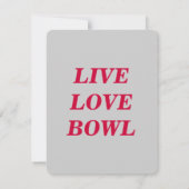 40e verjaardag van de uitnodiging van de Bowling P (Achterkant)