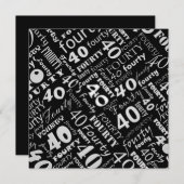 40e verjaardag van de uitnodiging van de partij Gr (Voorkant / Achterkant)