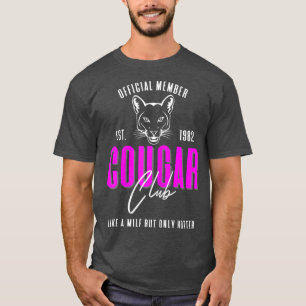 40e verjaardag van de vrouw Est 1982 Cougar Club f T-shirt