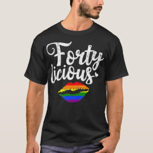 40e verjaardag van het cadeau voor lesbische homos t-shirt
