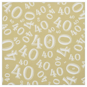 40e verjaardag van het Koel Aantal Pattern Gold/Wh Stof