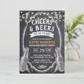 40e verjaardag van het roer- en bierbord kaart (Staand voorkant)